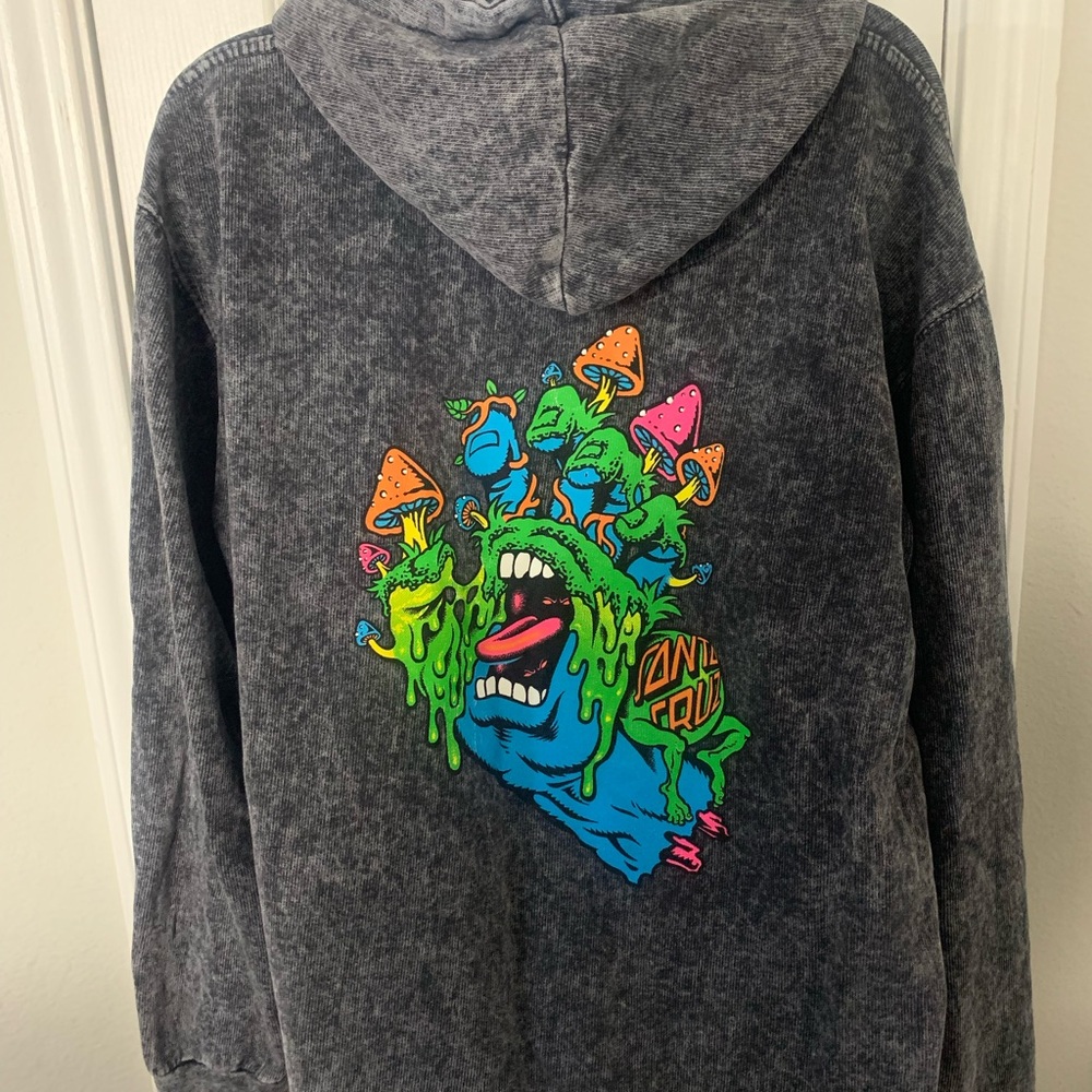 Santa Cruz Skateboards Black and White Logo Hoodie